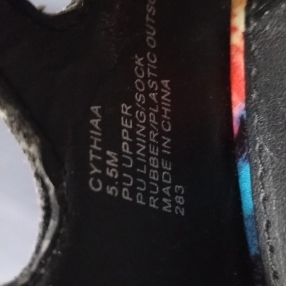 Steve Madden Cythiaa Multi-Color Open Toe Lace Up Heels Sz 5.5 M Beautful - Picture 16 of 16